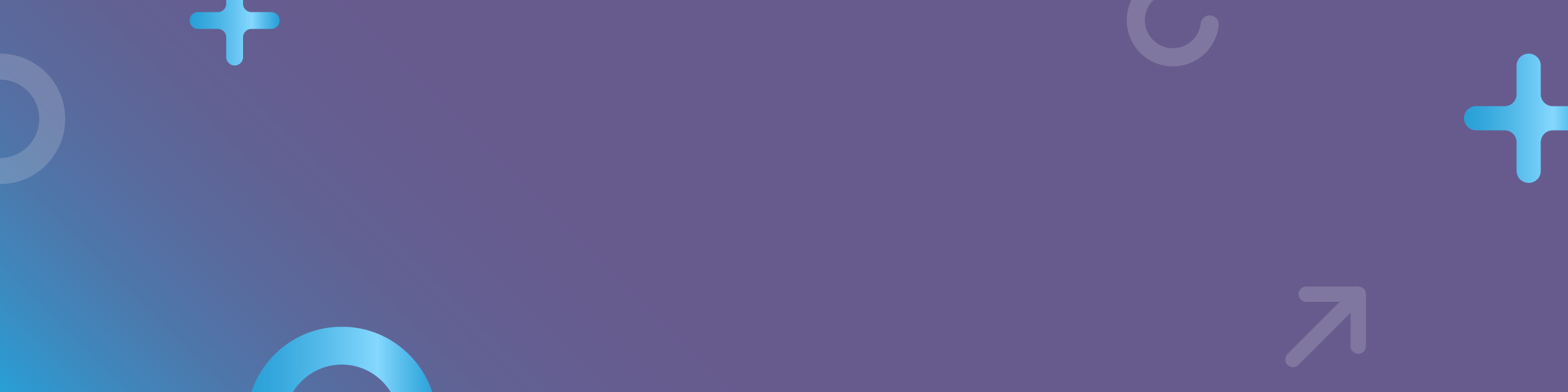 A lilac background with abstract shapes in shades of blue and purple.