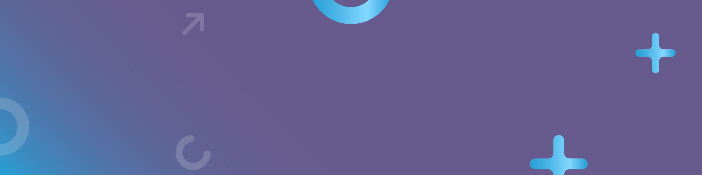 A lilac background with abstract shapes in shades of blue and purple.