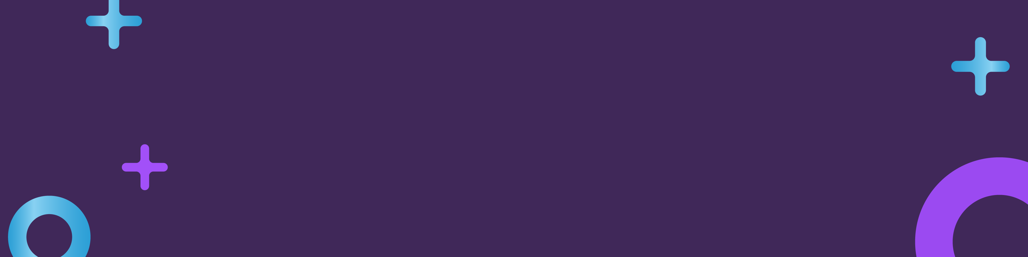 A lilac background with abstract shapes in shades of blue and purple.