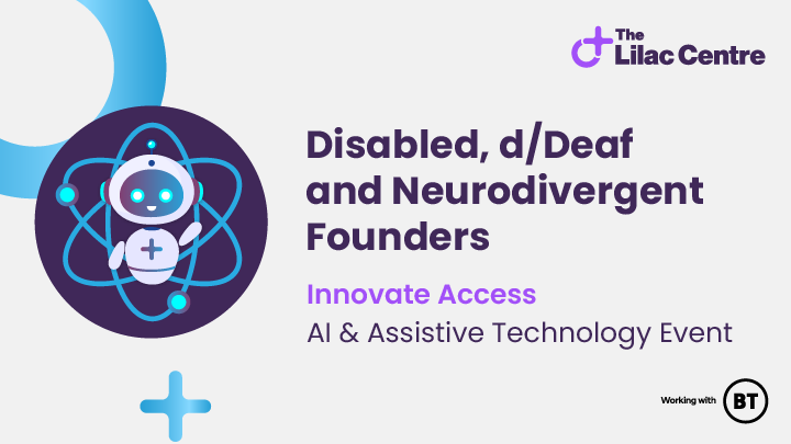 Promotional flyer for Innovate Access, an AI & Assistive Technology event