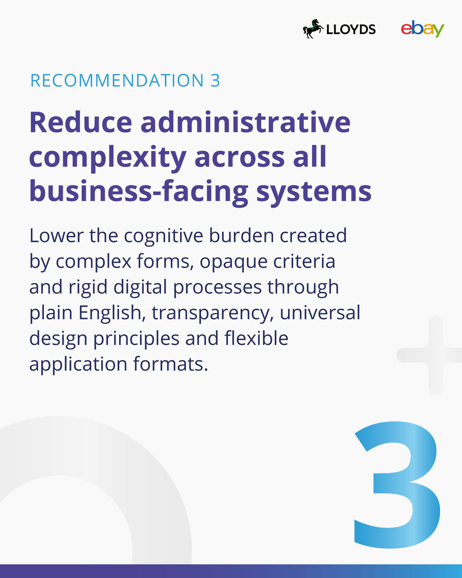 Recommendation 3: Reduce administrative complexity across all business-facing systems.
